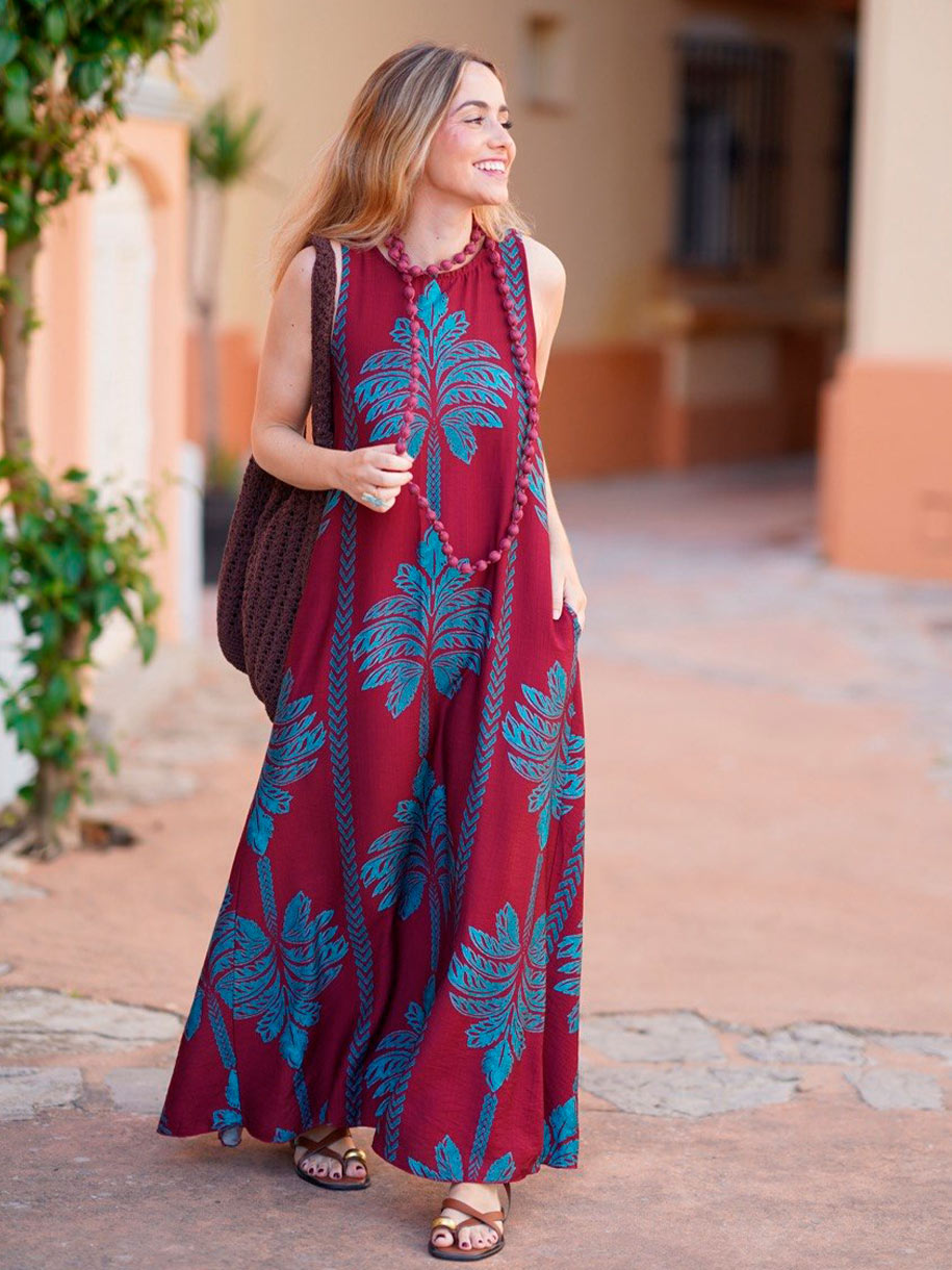 VESTIDO ESTAMPADO PALMERAL