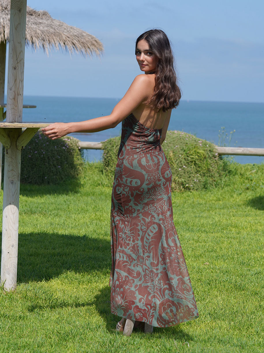 VESTIDO HALTER ESTAMPADO