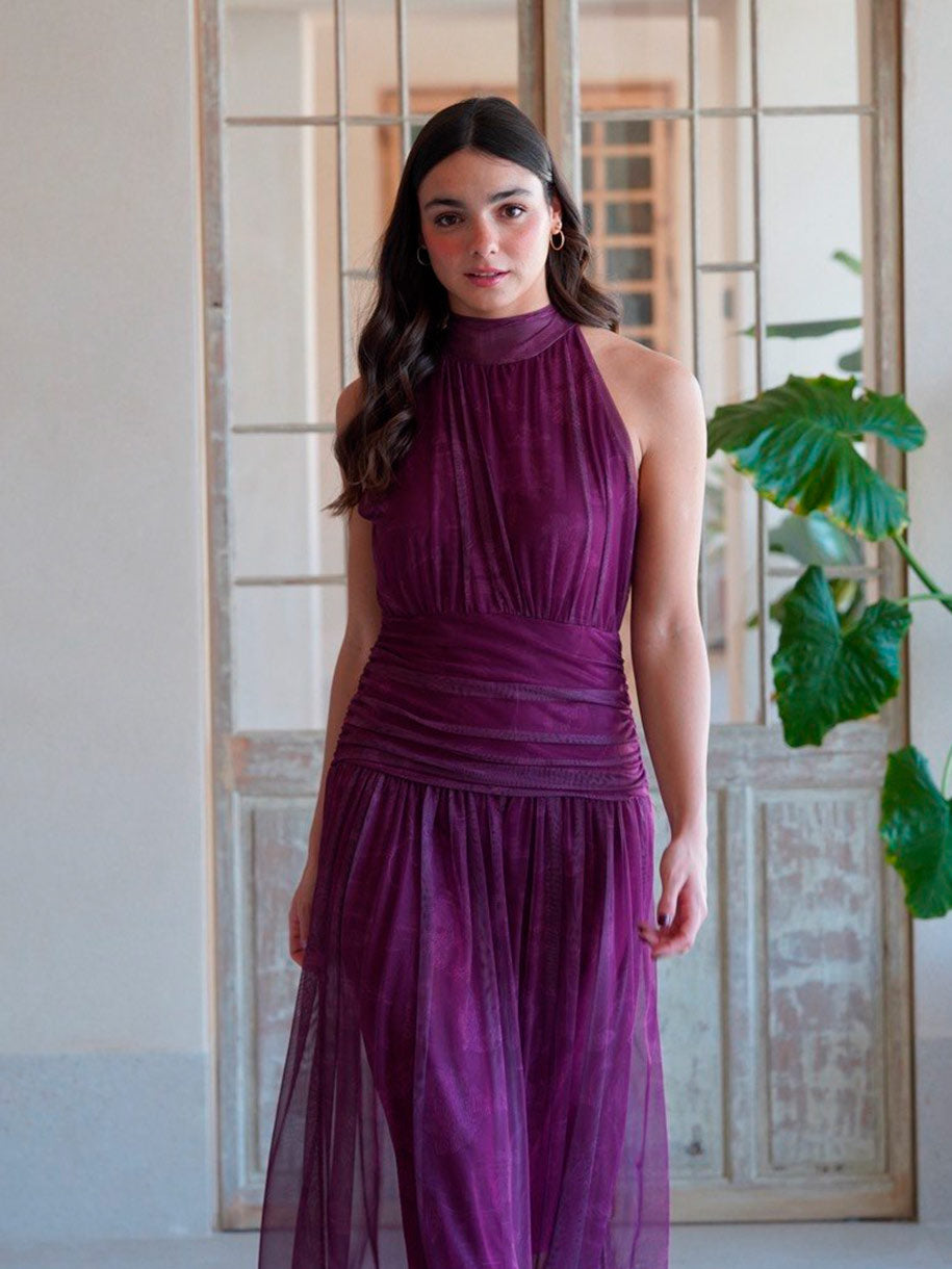 Vestido con vuelo de invitada