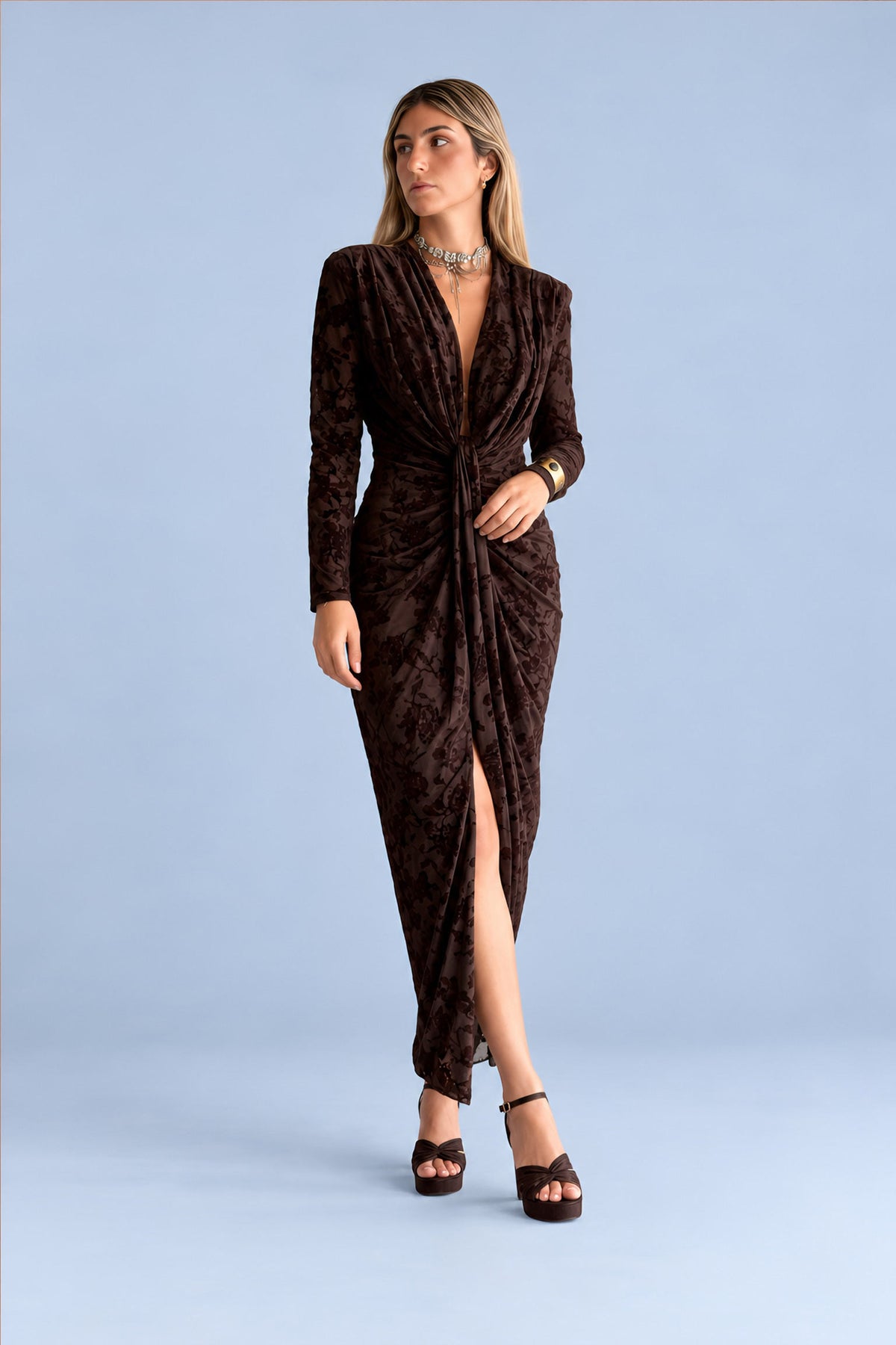 VESTIDO JEUNE FLOCADO
