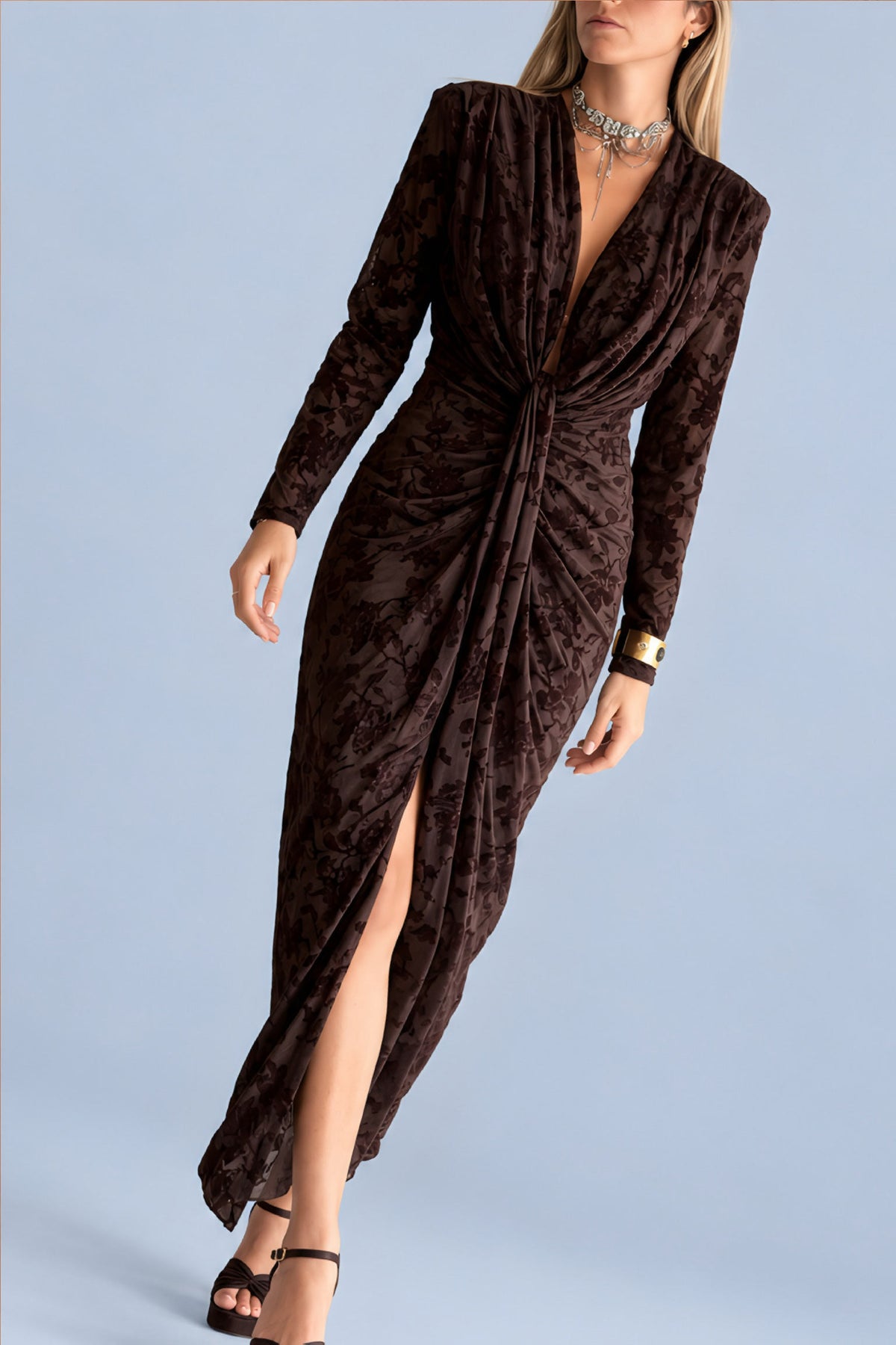 VESTIDO JEUNE FLOCADO
