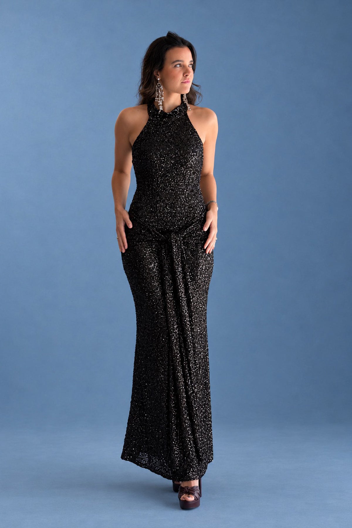 VESTIDO LENTEJUELAS LAZADA