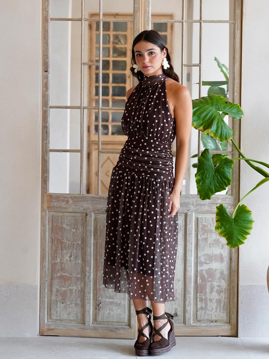 Vestido de Invitada cuello halter