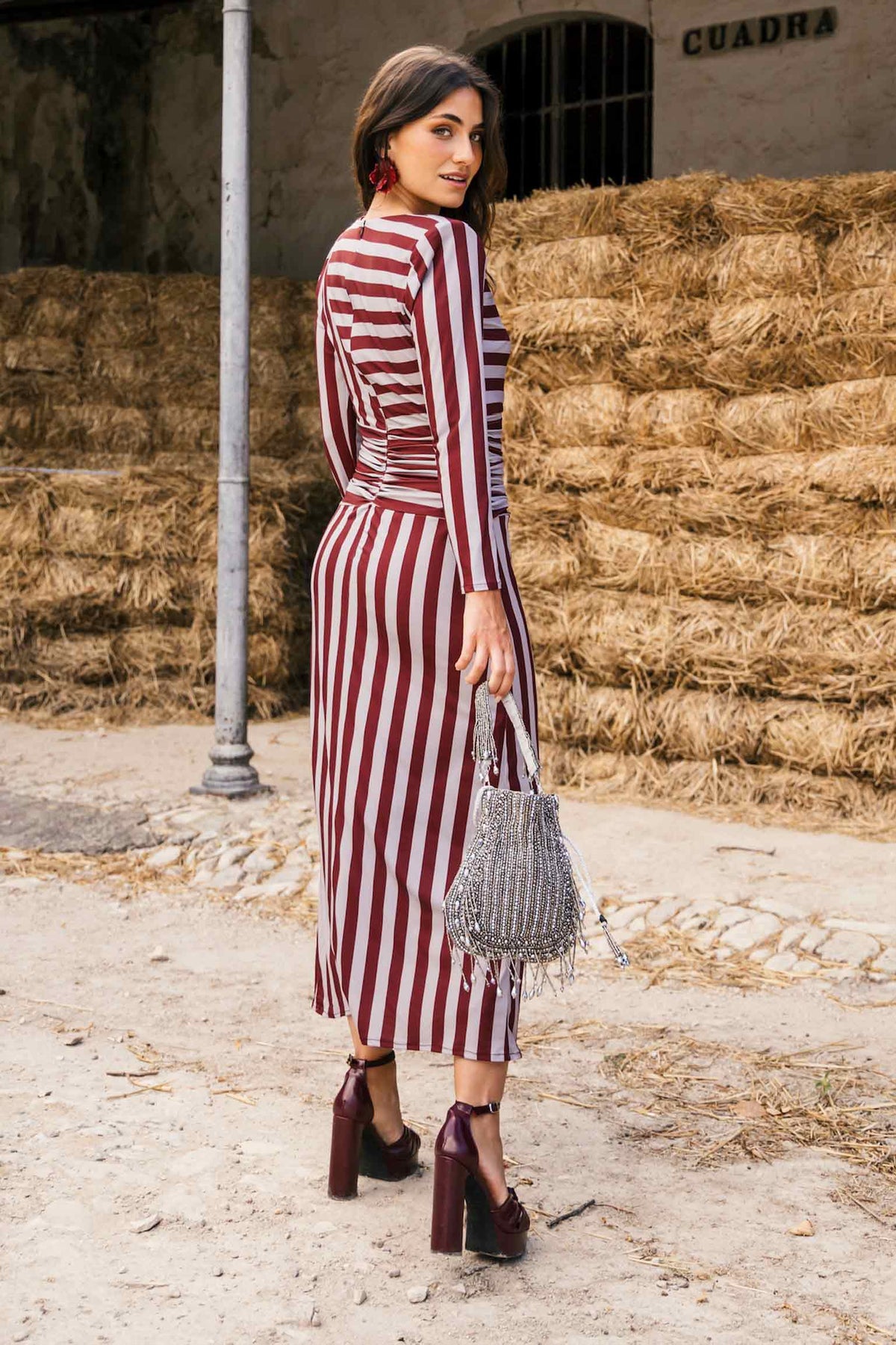 Vestido midi de fiesta