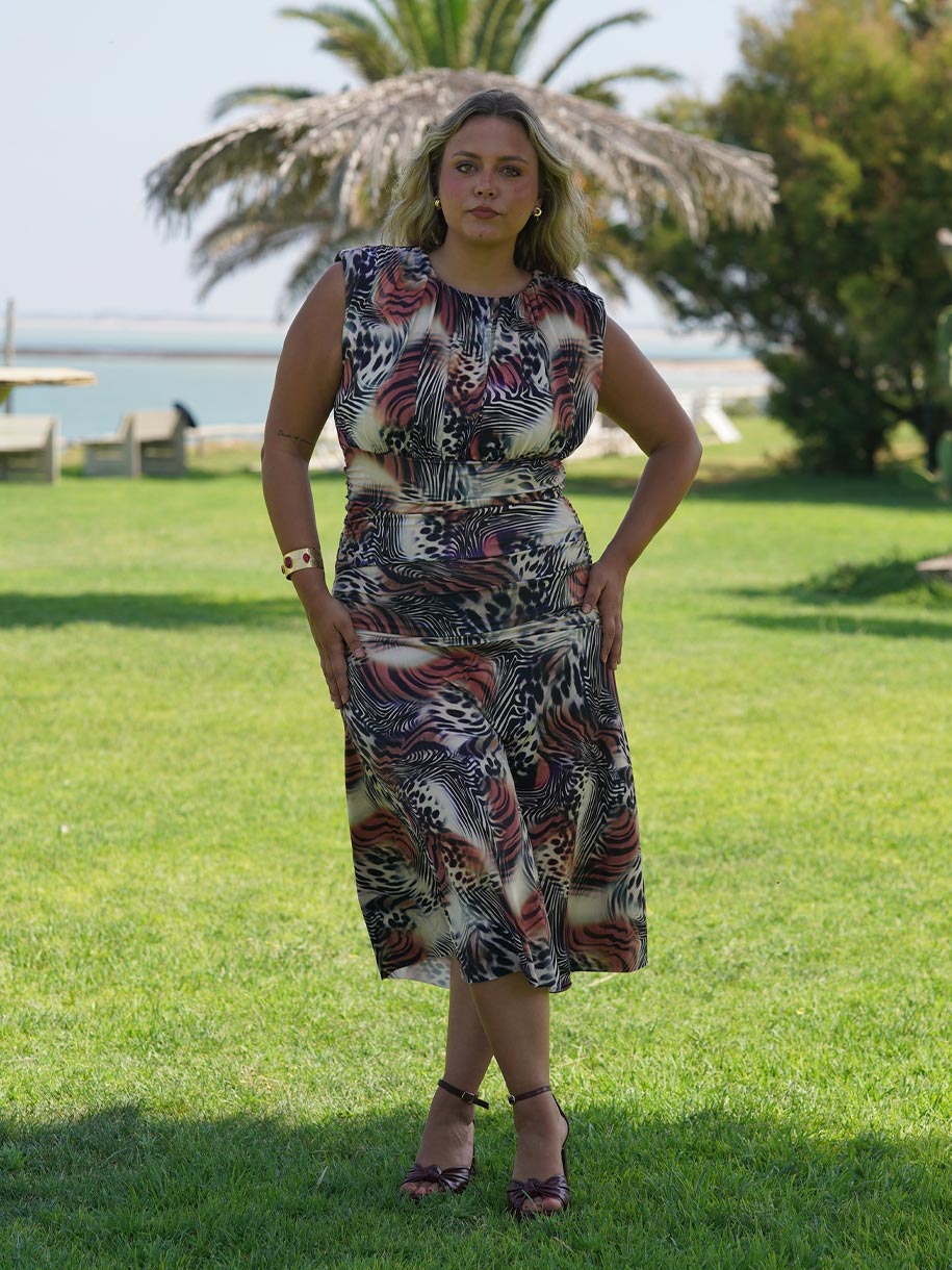 Vestido Midi Estampado