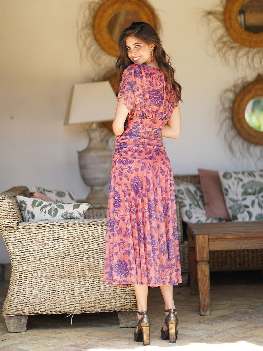 VESTIDO SOFIA ESTAMPADO TEJA