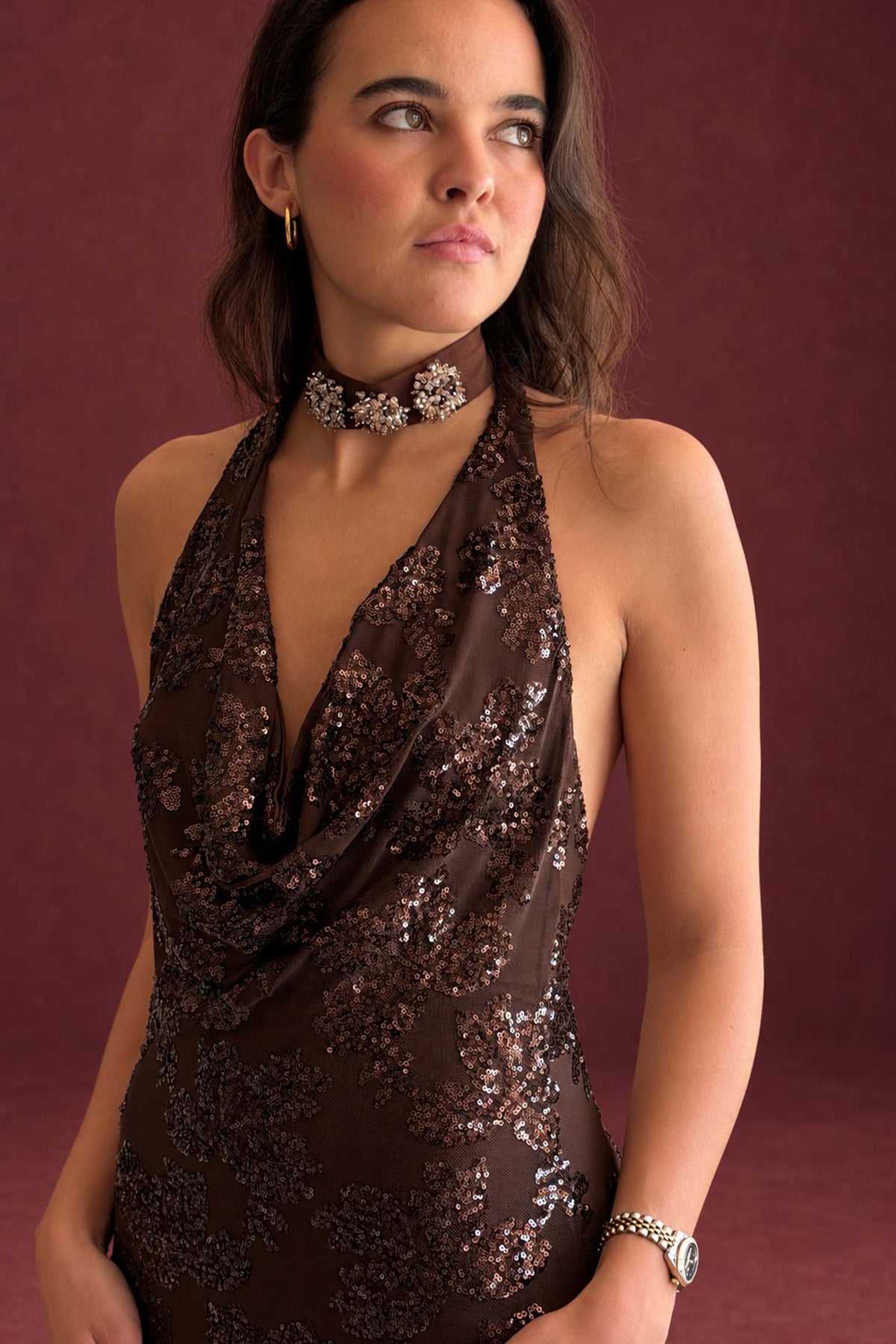 VESTIDO TERCIOPELO FLOCADO MAR