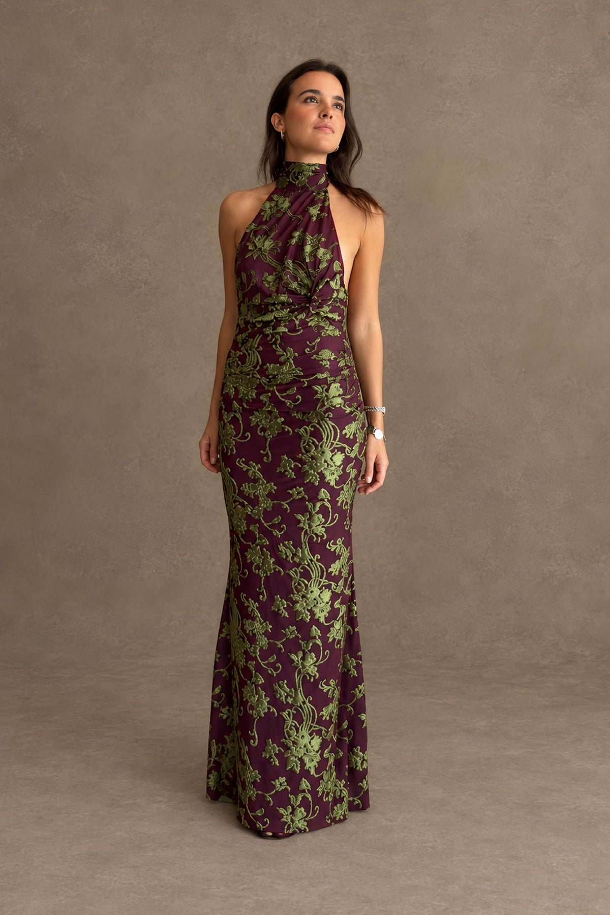 VESTIDO TERCIOPELO FLOCADO ROUGE