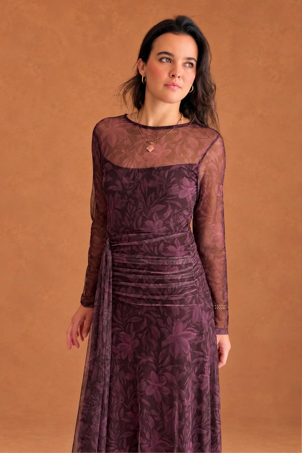 VESTIDO TUL FLORES MALVARÁ
