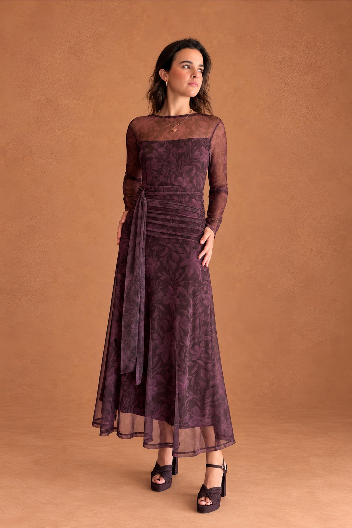 VESTIDO TUL FLORES MALVARÁ