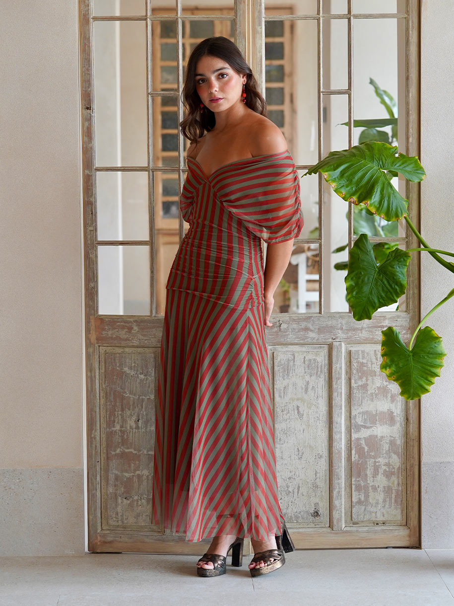 Vestido midi de fiesta