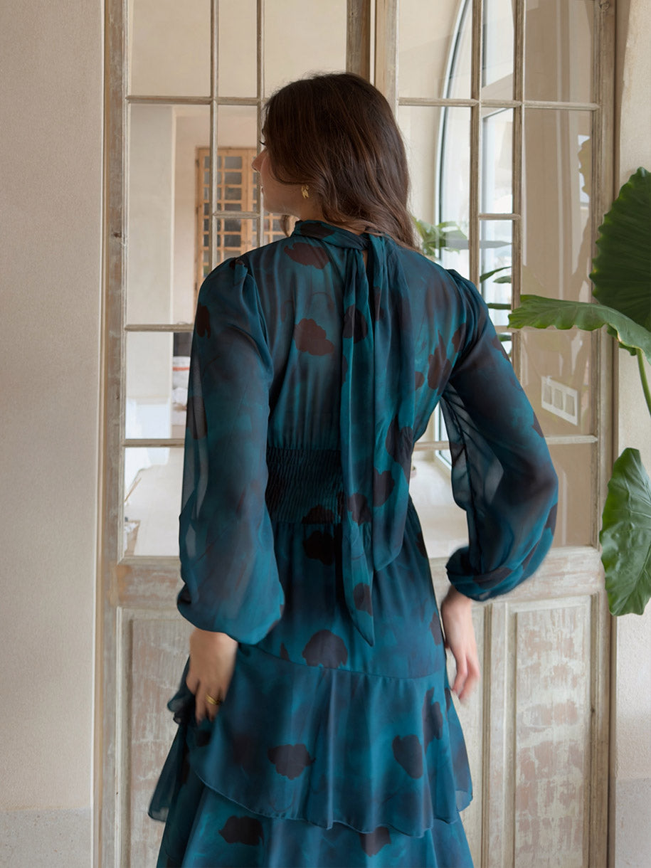 Vestido de invitada con lazo