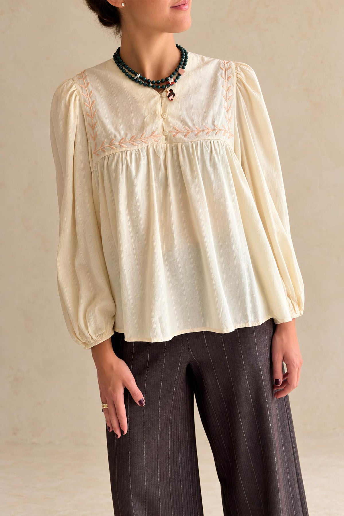 BLUSA ALGODÓN HOJAS