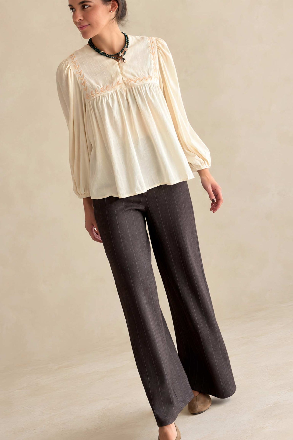 BLUSA ALGODÓN HOJAS