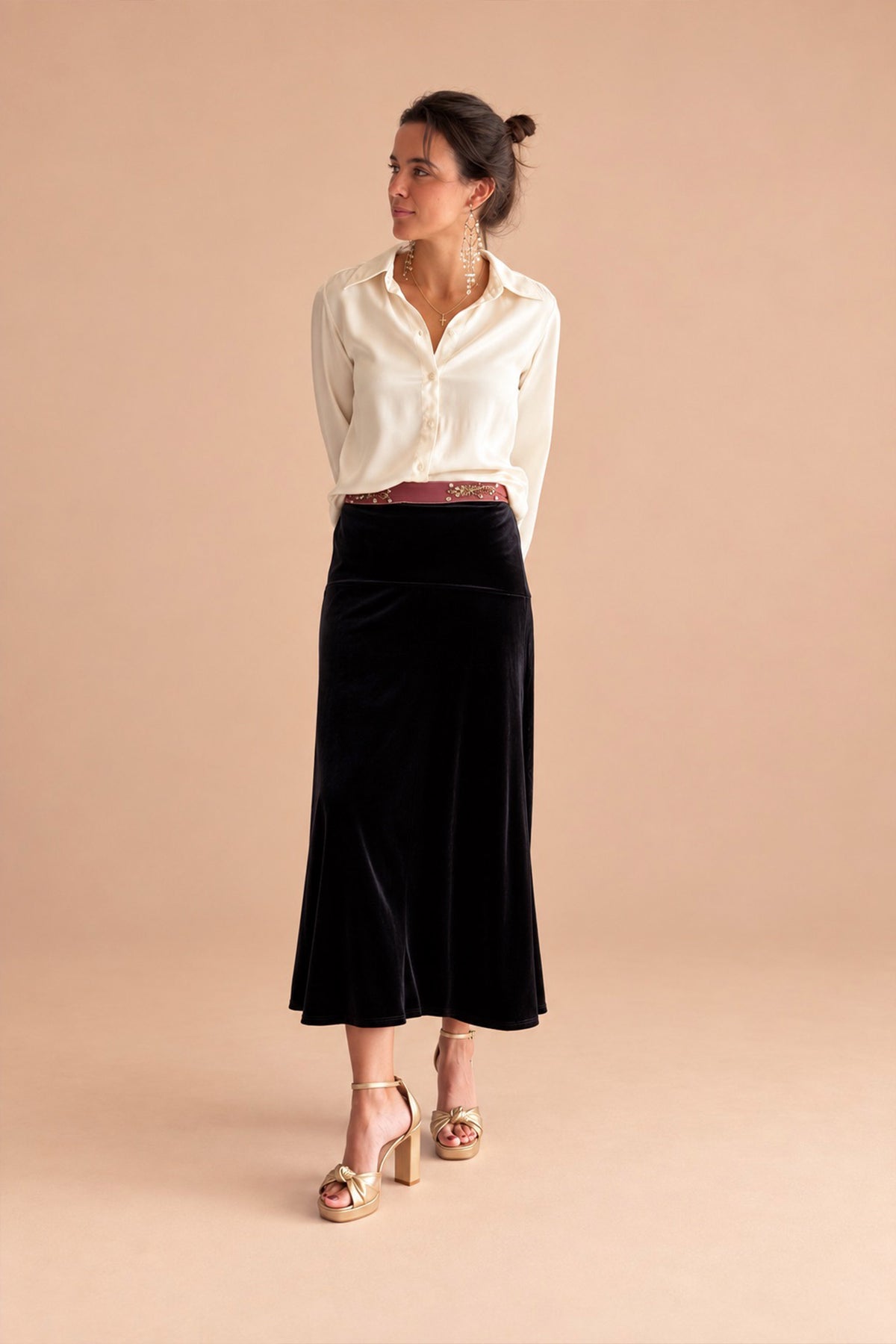 FALDA TERCIOPELO LOW