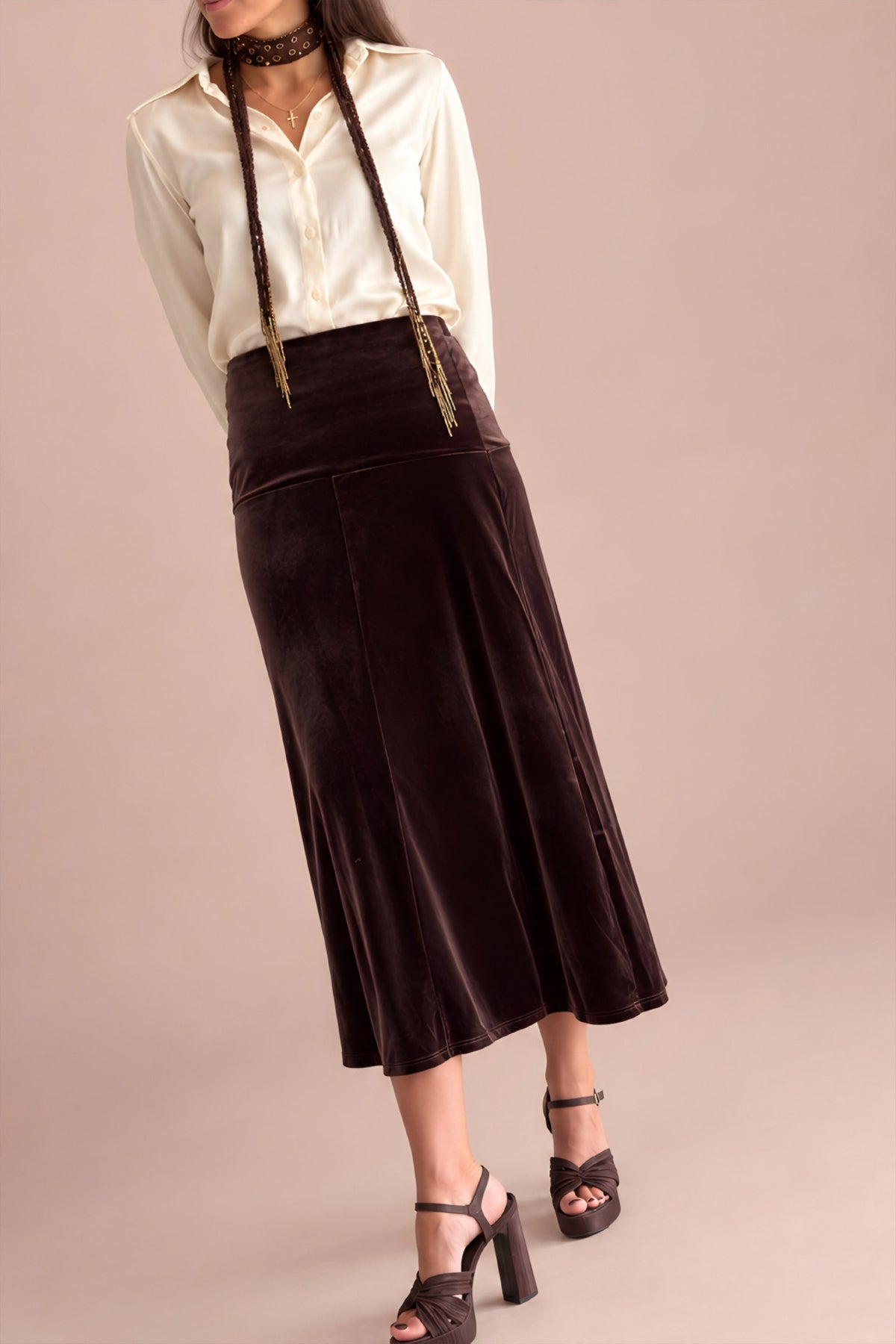 FALDA TERCIOPELO LOW