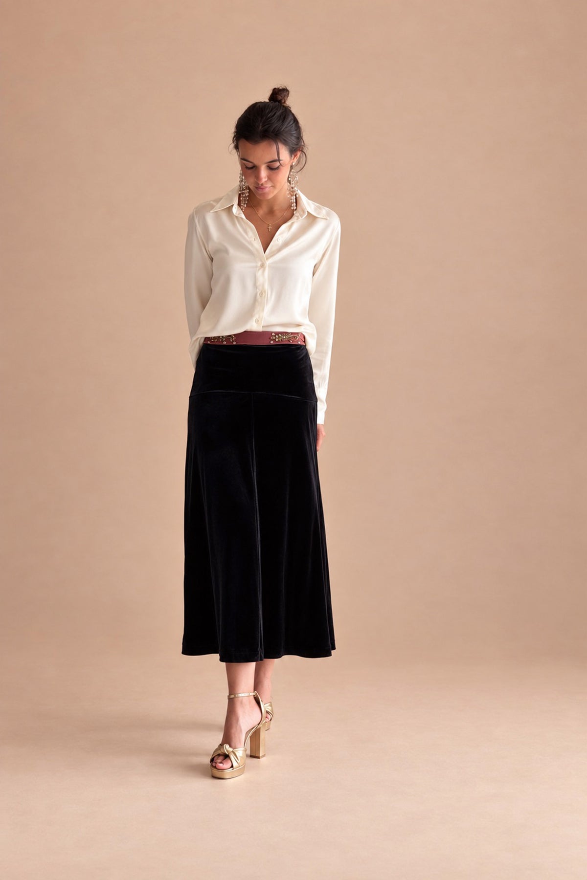 FALDA TERCIOPELO LOW